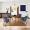 Armen Living Arcadia and Renzo 42" Round Blue and Walnut Wood 5 Piece Dining Set SETARDI5REWABLU42 - alternate 9